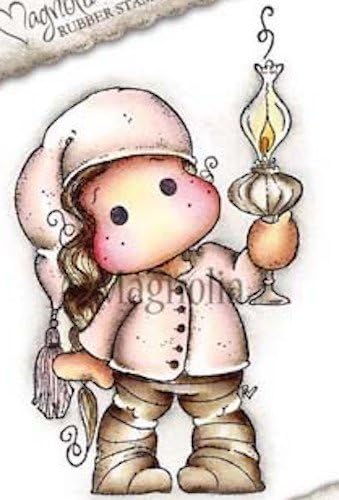 Magnolia Stamps A Lovely Christmas - Tilda With Christmas Lamp