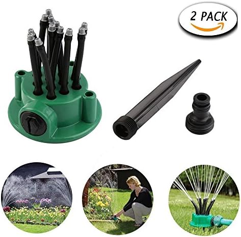 Flexible Lawn &amp; Garden Sprinkler | Lawn Sprinkler Controller for Garden, Adjustable Irrigation Spray System, Pack of 2