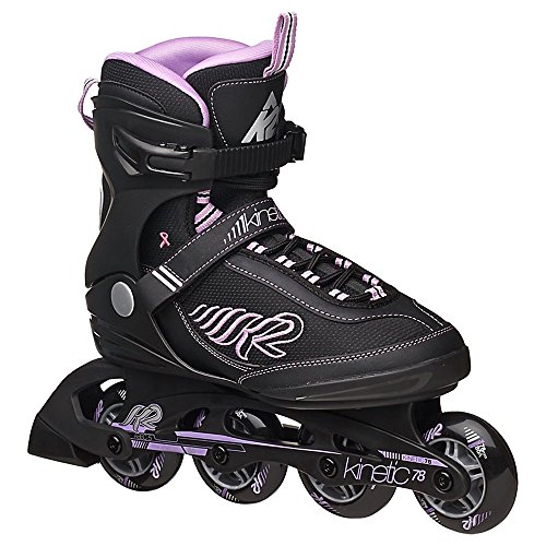 K2 Skate Women's Kinetic 78 Inline Skates,Black/Purple , 10
