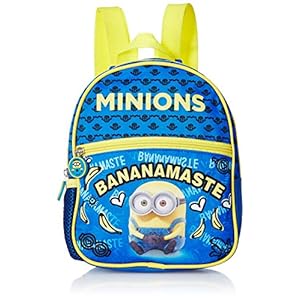 Minions Polyester 21 cms Blue School Backpack (MBE-MIN313)