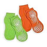Gaiam Kids Yoga Socks (Pack of 2), Lime/Orange