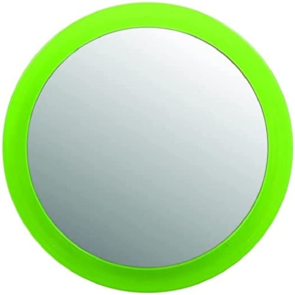 MSV Homexpert Magnifying mirror with suction cup in green, Metal, 15x15x3 cm