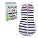Woombie Original Nursery Swaddling Blanket - for Babies up to 6 Months (Navy Stripe, 14-19 lbs)