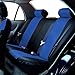FH Group PU003BLUE115 Blue Racing Style Faux Leather Seat Cover (Full Set Airbag Compatible and Split Bench)