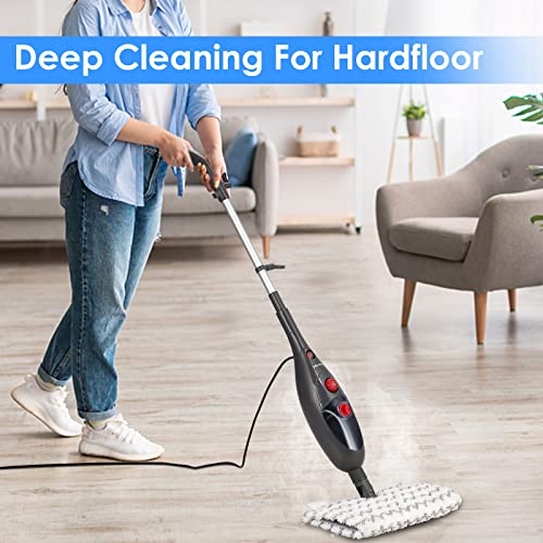 Moolan steam Mop, 12in1 MultiFunctional Floor Steamer Cleaner with Dualsided Dirt Grip Pads