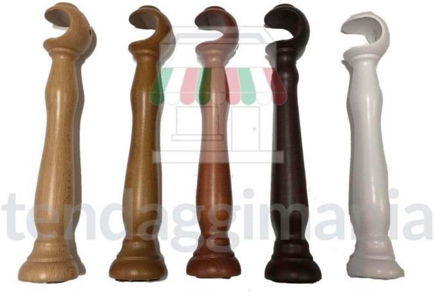 Accessori Tende Legno Bianco Supporti Per Bastoni Tende In Legno - Foto 8
