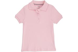 French Toast Girls' Short Sleeve Picot Collar Polo School Uniform Shirt (Standard and Plus)