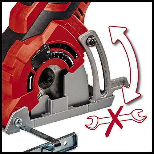 Einhell Mini-Handkreissäge TC-CS 89 (600 Watt, einfache, werkzeuglose Einstellung der Schnitttiefe bis 27 mm… – Bild 6