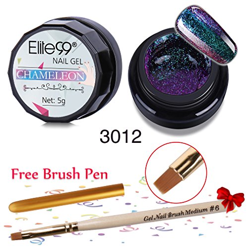 Elite99 Chameleon Color Changing Gel Polish Gorgeous Soak off UV LED Manicure 5ml 3012 + Free Nail Brush Elite99 Chameleon Color Changing Gel Polish Gorgeous Soak off UV LED Manicure 5ml 3012 + Free Nail Brush