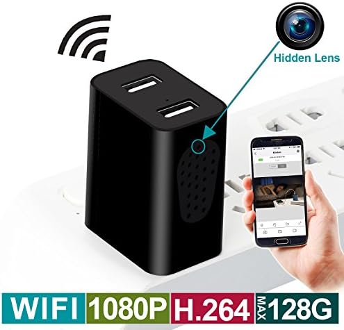 Hidden Camera, Spy Camera, 1080P HD Side View Hidden Camera Charger WiFi Camera with Remote Viewing & Motion Detection, Hidden Nanny Cam/Security Camera Perfect for Indoor Power Strip, No Audio