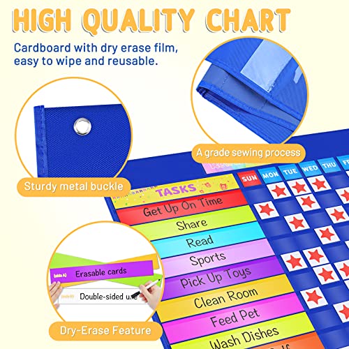 Reward Chart for Kids, Behavior Star Chore Chart for Toddlers at Home