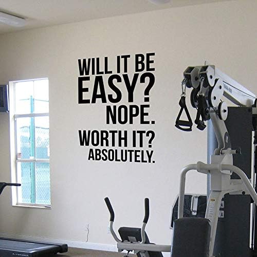 Absolutely Fitness Motivation Wall Quotes Poster Decals Large Gym Kettlebell Crossfit Boxing Decor Letters Wall Sticker 56X80 cm