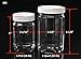 J&S - Plastic Jars with Screw On Lids - Combo 8 Pack - 4 Clear BPA Free PET Quart 32 oz AND 4 Pint 16 oz Sized Storage Containers with White Sealing Caps