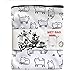 FLOCK THREE Washable and Reusable Wet Bag Diaper Bag Water Resistant Swimming Bag Travel Toiletries Cute Cats Print Zippered 12.6'' x 16.5''