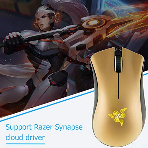 Alloet Wired Gaming Mouse,Razer DeathAdder Wired Gaming Mice 3500 DPI Optical PC Computer Mouse Gold - Thumbnail 5