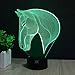 Huiyuan Horse Lamp 3D Illusion Children Night Light Lamp Birthday Festival Gift Table Desk Lamp for Kids Girls Horse Lovers by HUI Yuan