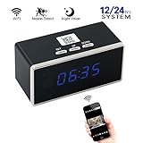 Hidden Spy Camera, WIFI Spy Clock Camera HD 1080P TANGMI Nanny Cam Wireless Security Camcorder Motion Detection Video Surveillance Recorder 140 Wide View Angle APP Control