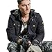 Buytop Men's Hooded Cotton Jacket Casual Military Windbreaker Jacket Cotton Trucker Outerwear