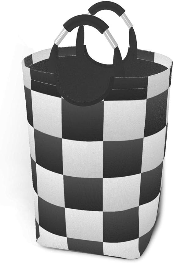 Cesta de lavandería para colgar ropa sucia, con diseño de cuadros