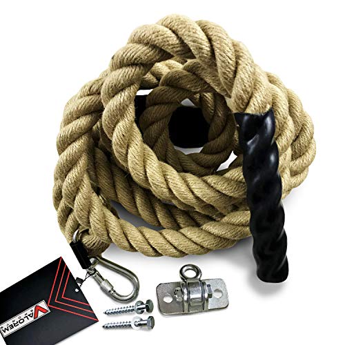 Valorem Sports Workout Gym Climbing Rope - Training Rope for Fitness Exercise - Hanger Included (15 FT)