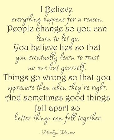 Marilyn Monroe I Believe Everything Happens For A Reason Vinyl