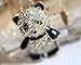 Cute Vintage Rhinestone Panda Love Sweater Chain Necklace Pendant