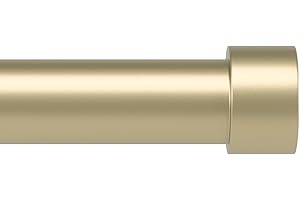 Umbra Cappa Curtain Rod, Includes 2 Matching Finials, Brackets & Hardware, 66 to 120-Inches, Gold