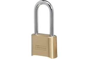 Master Lock 175LH 2' Wide Set Your Own Combination Padlock, with 2-1/4 in. Shackle, Brass Finish