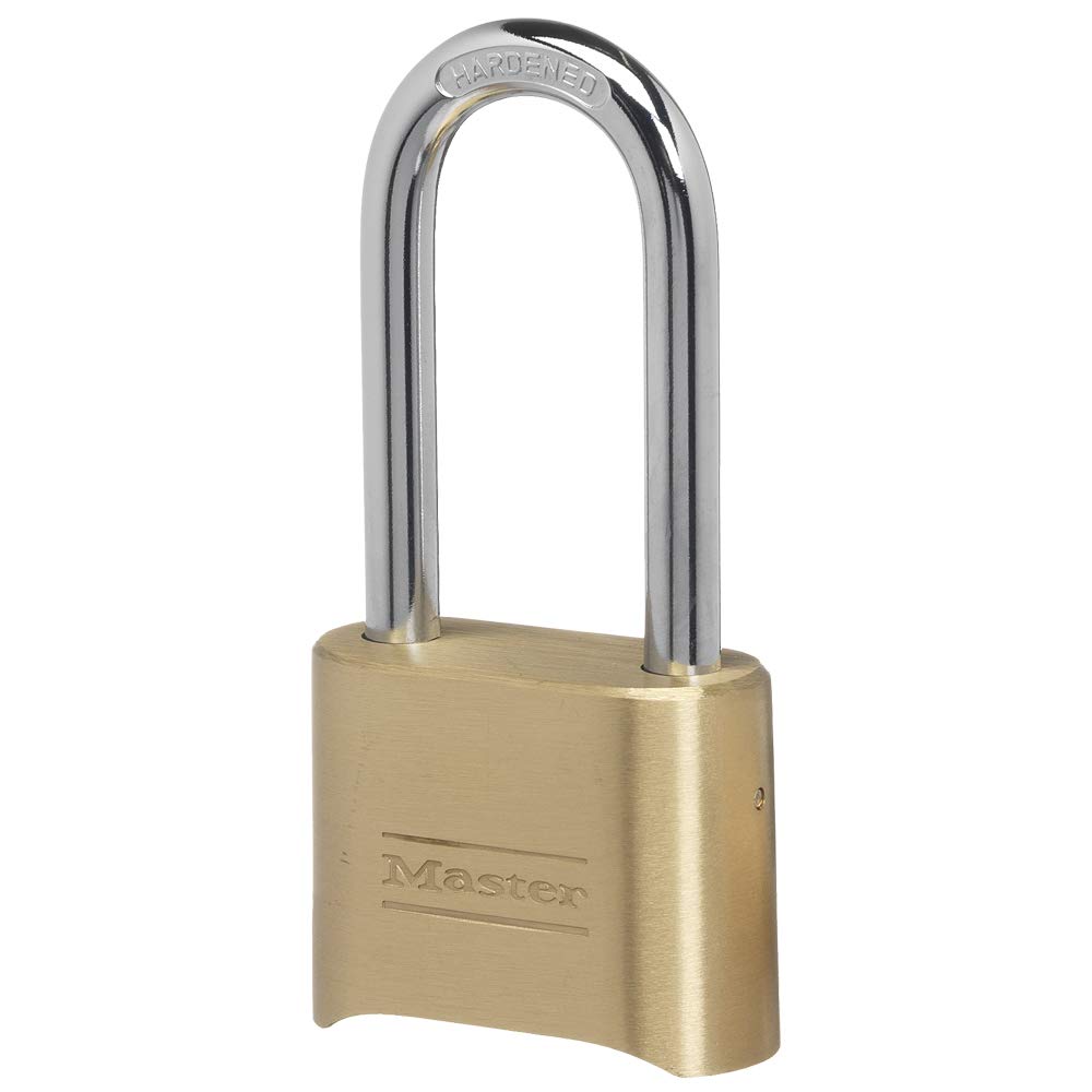 Photo 1 of Master Lock 175LH 2' Wide Set Your Own Combination Padlock, with 2-1/4 in. Shackle, Brass Finish