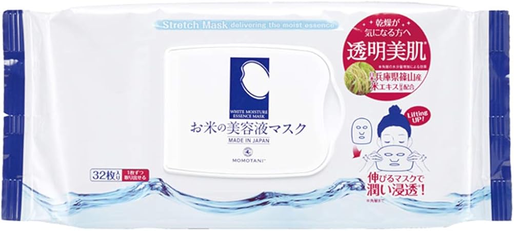 Amazon おこめのマスク お米 マスク お米のマスク お米のパック お米 パック 32枚入り お米のスキンケア お米の美容液マスク アルコールフリー 無香料 無着色 弱酸性 Momotani スキンケア 基礎化粧品 通販