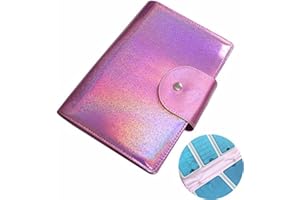 FingerAngel 50 Slots Image Stamper Plate Collection Nail Art Stamp Plate Stamping Plates Cases Stamp Nail Template Organzier for Large Size 6.0x12.0cm and 9.5X14.5CM Nail Art Plates (Pink)