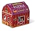 Crocodile Creek Barnyard Banter Double Fun 48 piece Jigsaw Puzzle in Barn Shaped Box