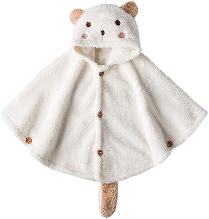 Tininna Cape Enfant Cape A Capuche En Coton Poncho Manteau Peau Friendly Outwear Chaude Dhiver Epais Veste A Capuchon Mignon Coupe Vent Hoodie Pour Bebe Fille Garcon Vetements Manteaux Et Blousons Tnabollywood In