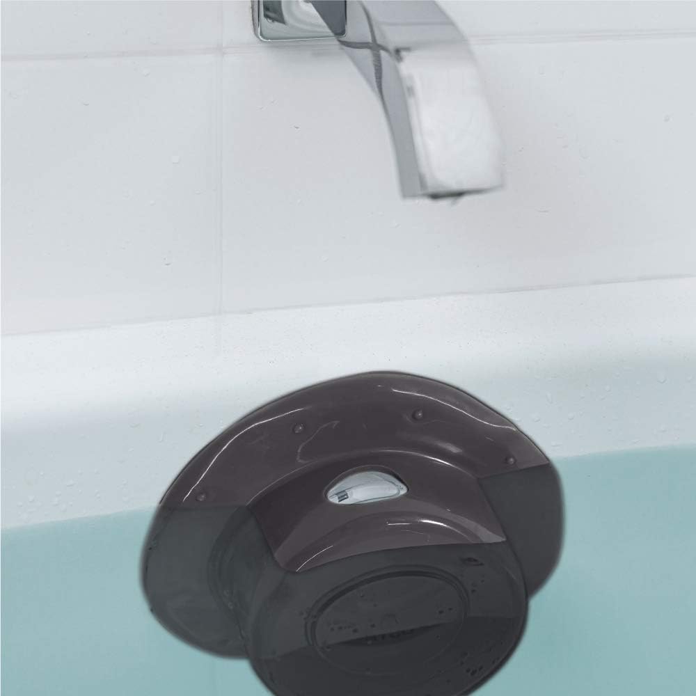 Gorilla Grip Premium Bathtub Overflow Drain Cover, Adds Inches of Water for Deeper and Warmer Bath, Suction Cup Seal, Plug Stopper Covers for Tub Drains, Bathroom Accessories, Charcoal Opaque: Home & Kitchen