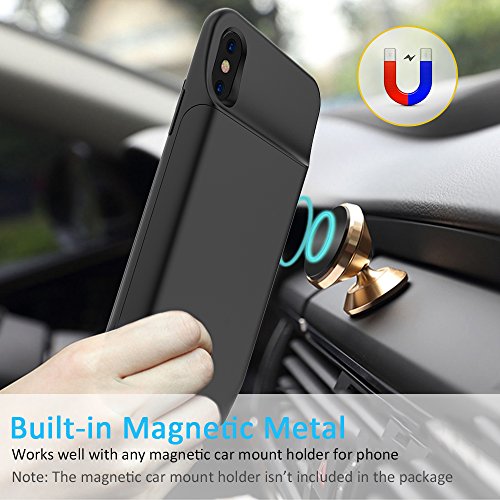 Vproof-iPhone-X-Battery-Case-6000mAh-Rechargeable-External-Battery-Portable-Power-Charger-Protective-Charging-Case-for-Apple-iPhone-X-58-Inch-Black