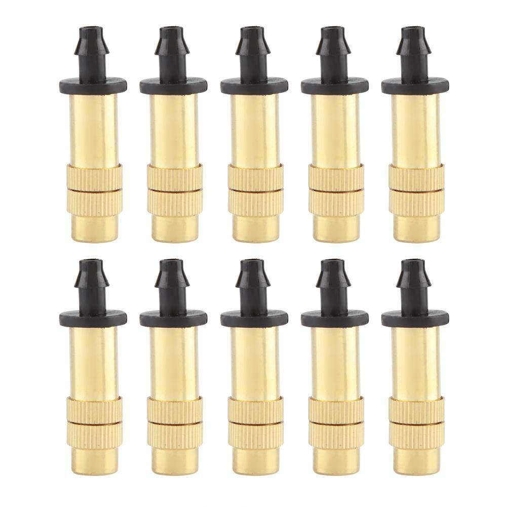 TOPINCN 10Pcs Garden Hose Nozzle, Adjustable Water Sprayer Copper Sprinkler Head Micro Misting Garden Watering Nozzle