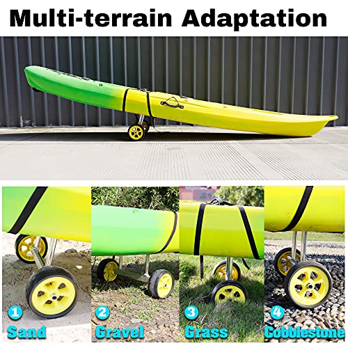 GanFindX Heavy Duty Kayak Cart for Carrying Kayaks and Canoes 100 kg