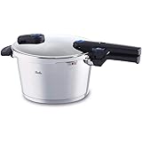 Fissler Vitaquick 4.8 Quart Stainless Steel Stove Top Steam Pressure Cooker Pot for Electric, Induction, Glass, and Gas Stove