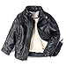 LJYH Boys Leather Jackets New Spring Children Collar Motorcycle Faux Leather Zipper Coats
