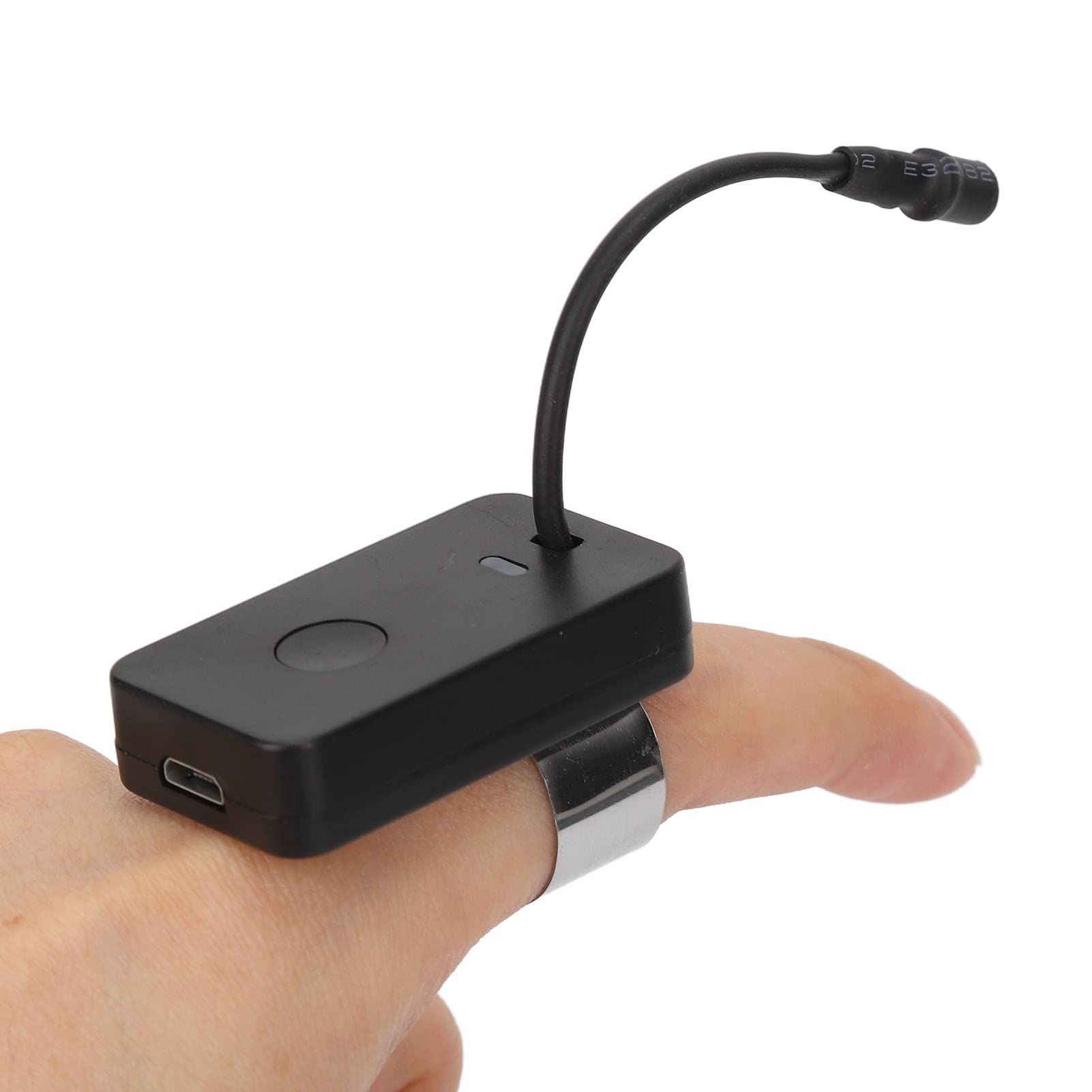 Finger Thumb Lamp Ear Wax Removal Light, Ear Cleaner Tool with Otoscope Function, Portable USB Charging Ear Wax Remover for Ear Cleaning (Black)