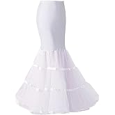VanRose Women's Ankle Length Petticoat Bridal Wedding Slip Hoopless Crinoline Underskirt