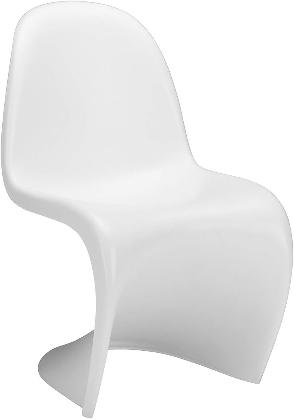 Transparent Side Chair,panton S-shaped Chair Acrylic Dining Chair Indoor Outdoor Modern Creative Bar Chair For Pub Coffee Living Room White 49x85cm(19x33inch)