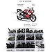Xitomer Complete Bodywork Screws, for Yamaha YZF-R6 2003 2004 2005 YZF-R6S 2006 2007 2008 2009, Full Set Fairing Bolts/Washers/Nuts/Clips/Grommets (Titanium)