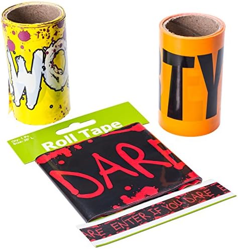 Halloween Party Supplies Set - 3 Roles Horror Tape With 2 Zombie Party Posters for Photo Props and Home Decoration's