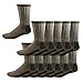 RSG Kids & Adult Merino Wool Insulating Boot Socks, 2-Pair or 12-Pair Pack (10 Colors)