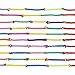Hotop 30 Pcs Handmade Braided String Bracelets Bulk Rainbow Braided String Assorted Colors Friendship Cords Thread Strand Bracelet for Wrist Ankle Teen Party Favors Supplies(Knot)