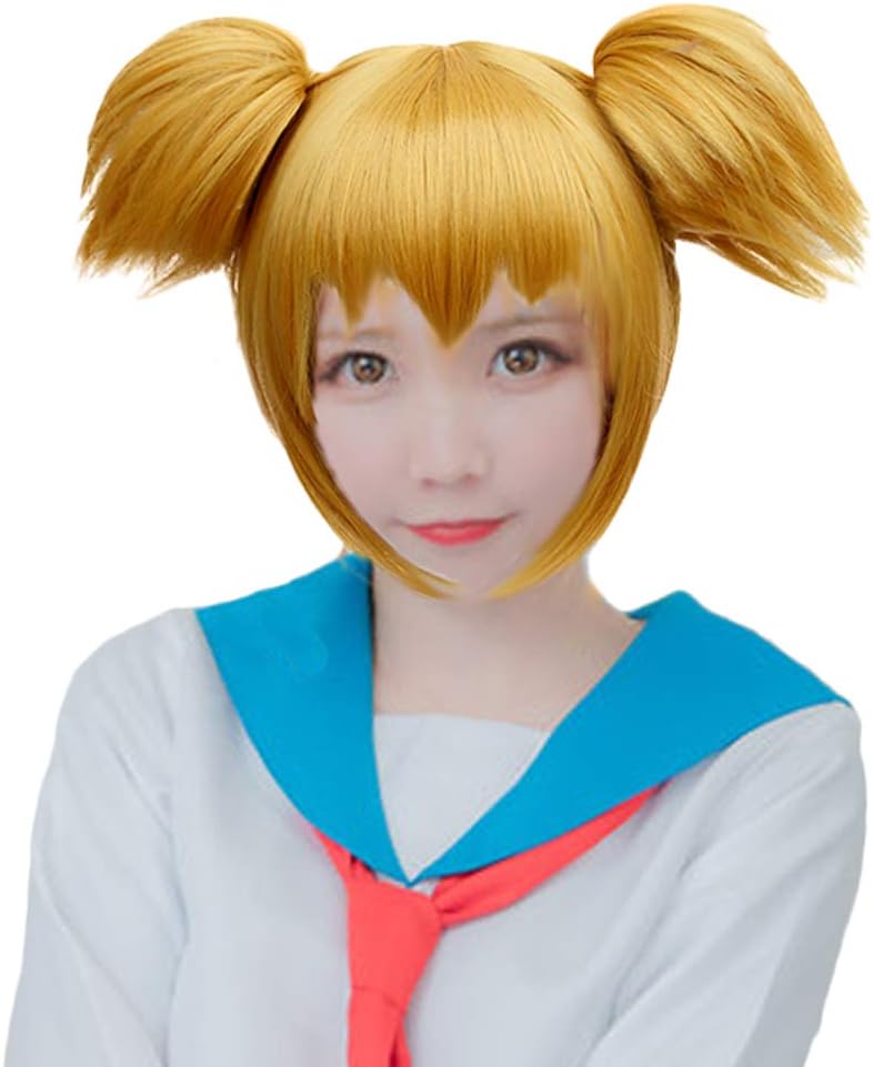 JCvCX Anime Popuko Pipimi Cosplay Wigs Costume Props with Hairnet