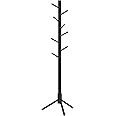 Amazon.com: VASAGLE Solid Wood Coat Rack, Free Standing Coat Rack, Tree ...