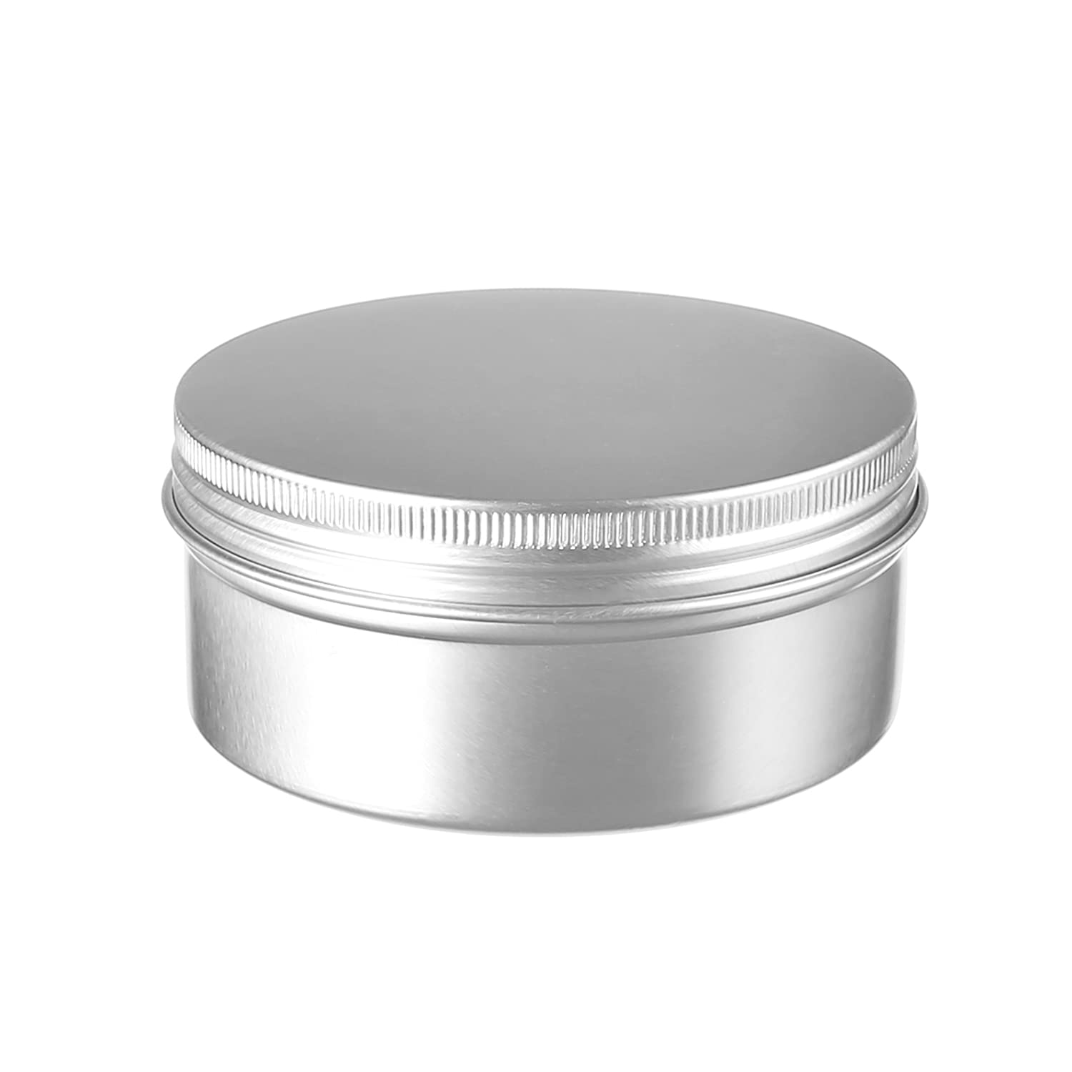 Othmro 150ml Aluminium Tin Jars, 10pcs Round Metal Tins Empty Storage Containers, Makeup Storage Can Candles Jars Tins with Lid for DIY Crafts Travel Storage Silver (150ml/5oz)
