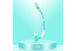 EXP VISION Dry Snorkel for Kids, Ultimate Snorkel Tube for Snorkeling, Freediving & Swimming, Easy-Breath Technology, Top-Mounted Dry Valve & Food-Grade Silicone Mouthpiece